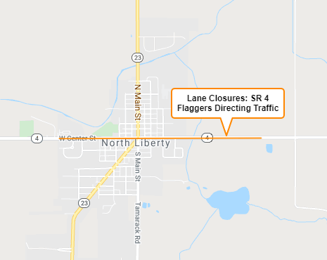 State Road 4 to be resurfaced through North Liberty